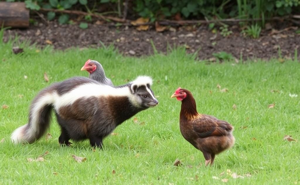 Keep skunks away from chickens safely and effectively