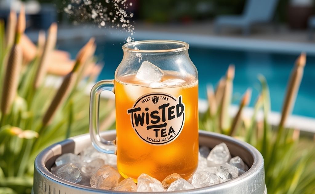 Keg of Twisted Tea with refreshing vibes