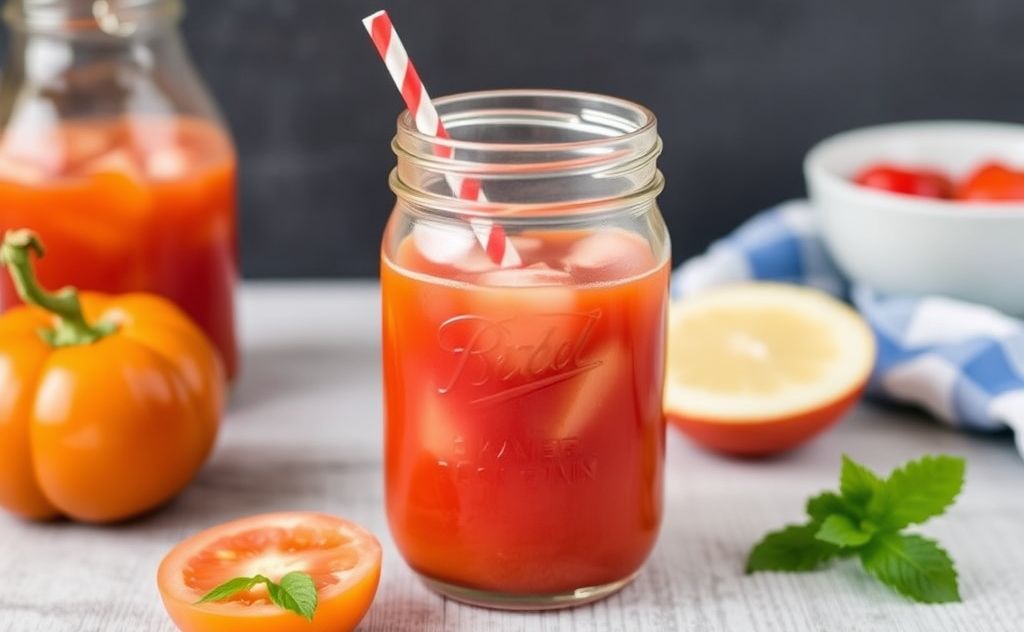 Keto-friendly homemade tomato juice recipe