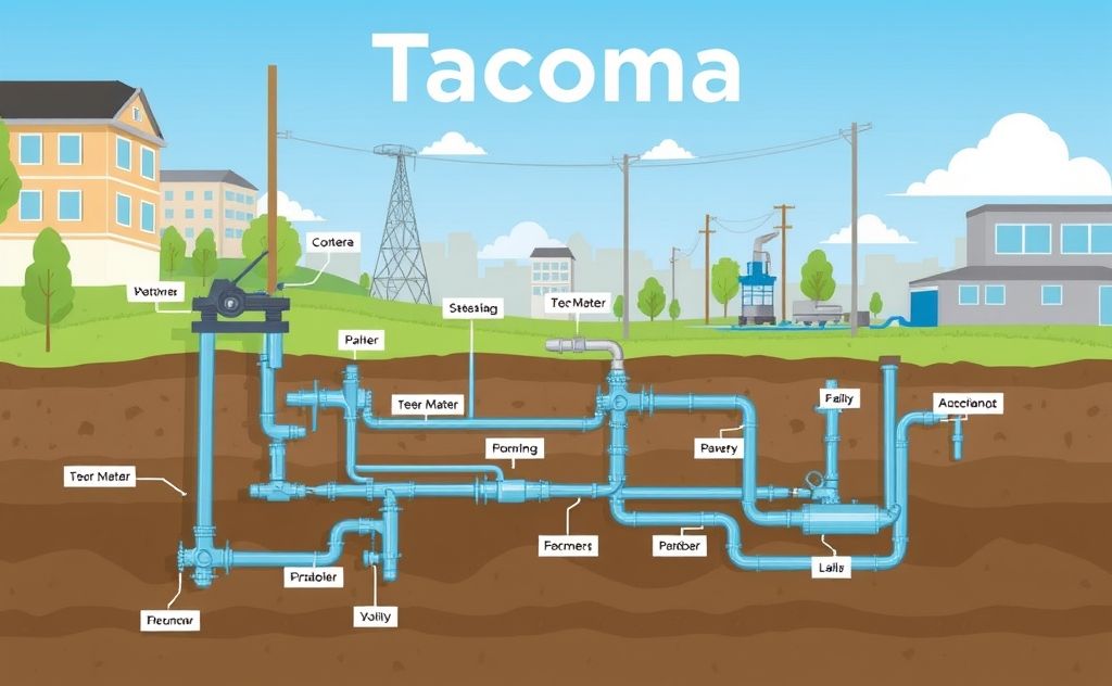 Key components of water line in Tacoma