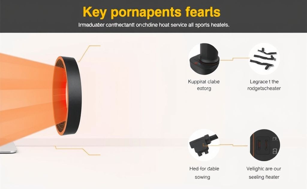 Key components portable infrared heater function