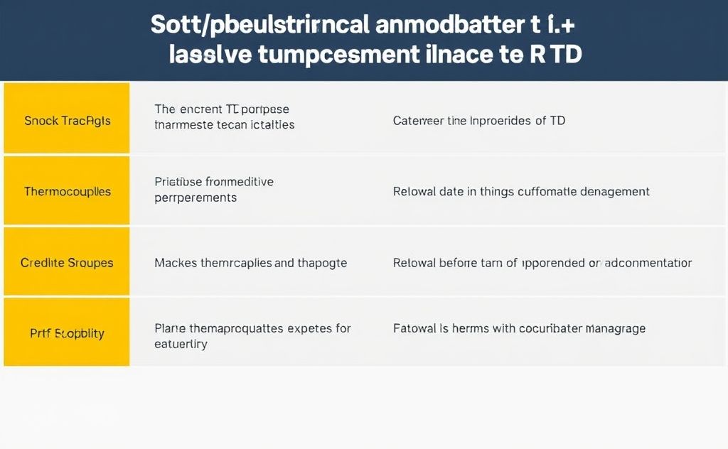 Key factors comparing thermocouples RTDs