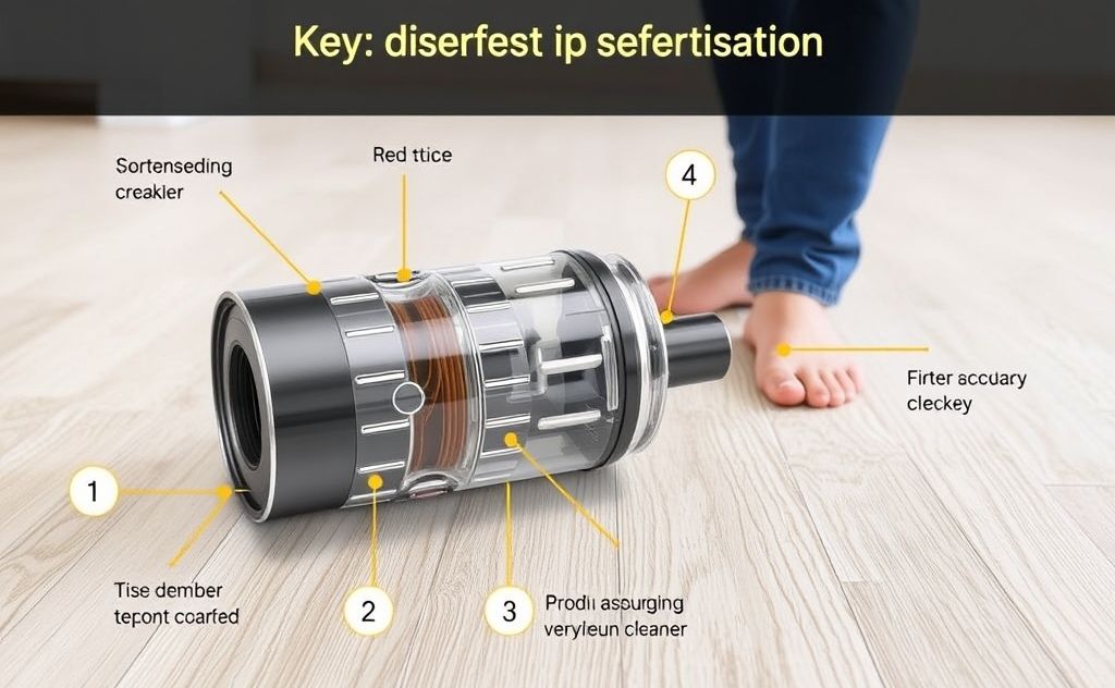 Key parts of bagless vacuum cleaner operation