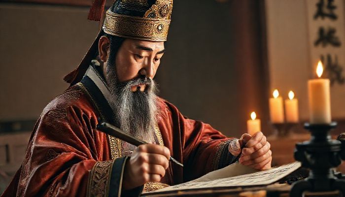 훈민정음을 창제하는 세종대왕의 모습