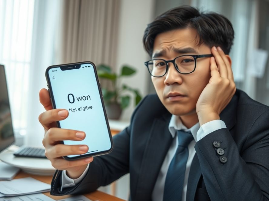 상생페이백 '0원' 통보에 당황하며 해결책을 찾는 모습