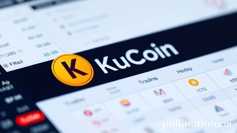 KuCoin trading interface with altcoin symbols