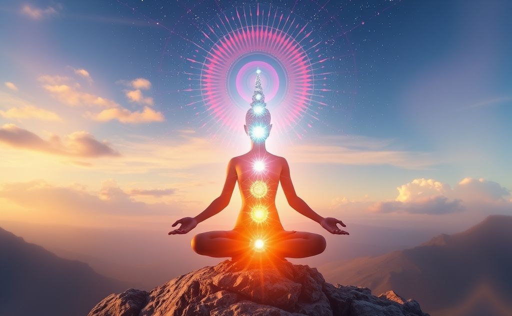 Kundalini energy rising through the chakras