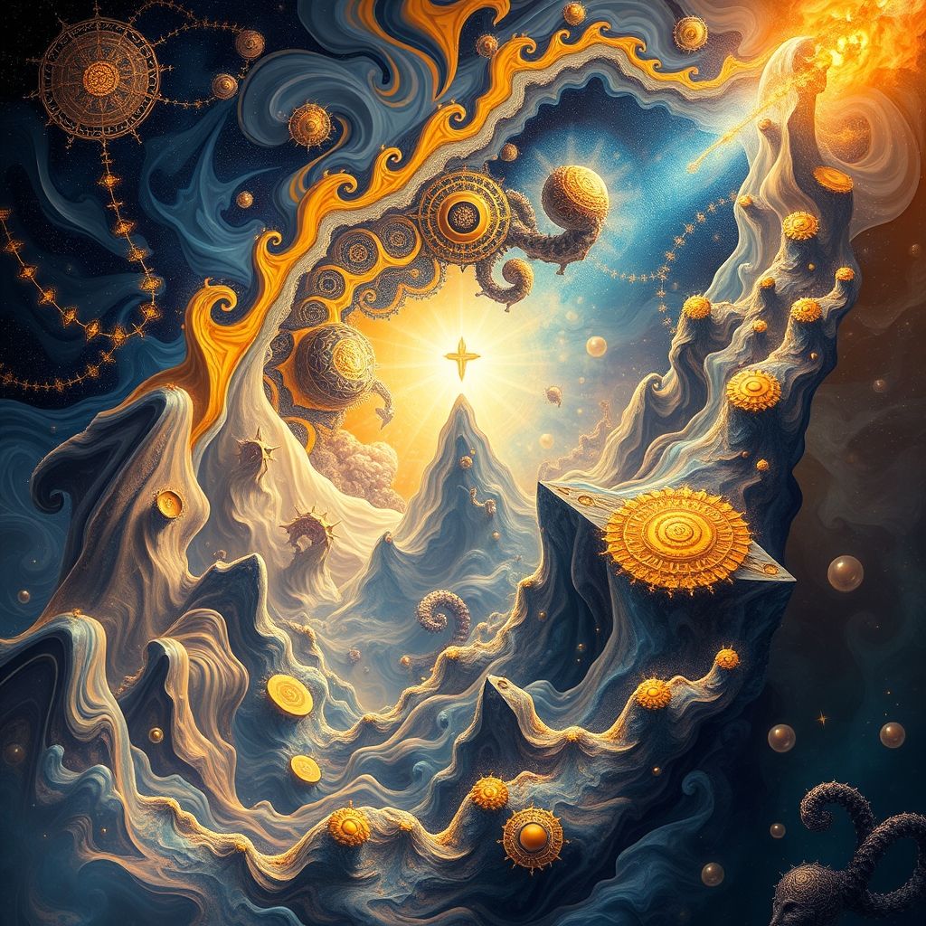 La convergencia de la geometría sagrada y el surrealismo en la exploración de lo trascendental