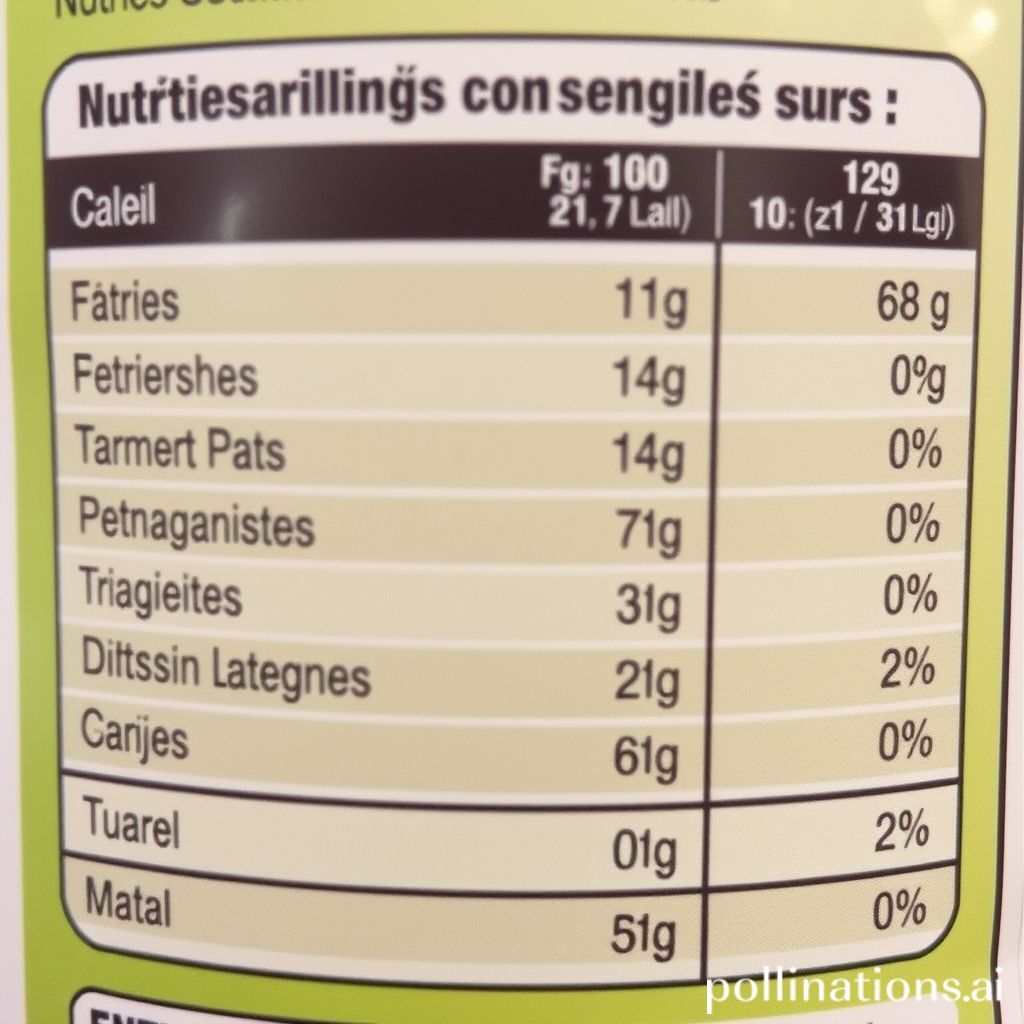 La lecture des étiquettes nutritionnelles.