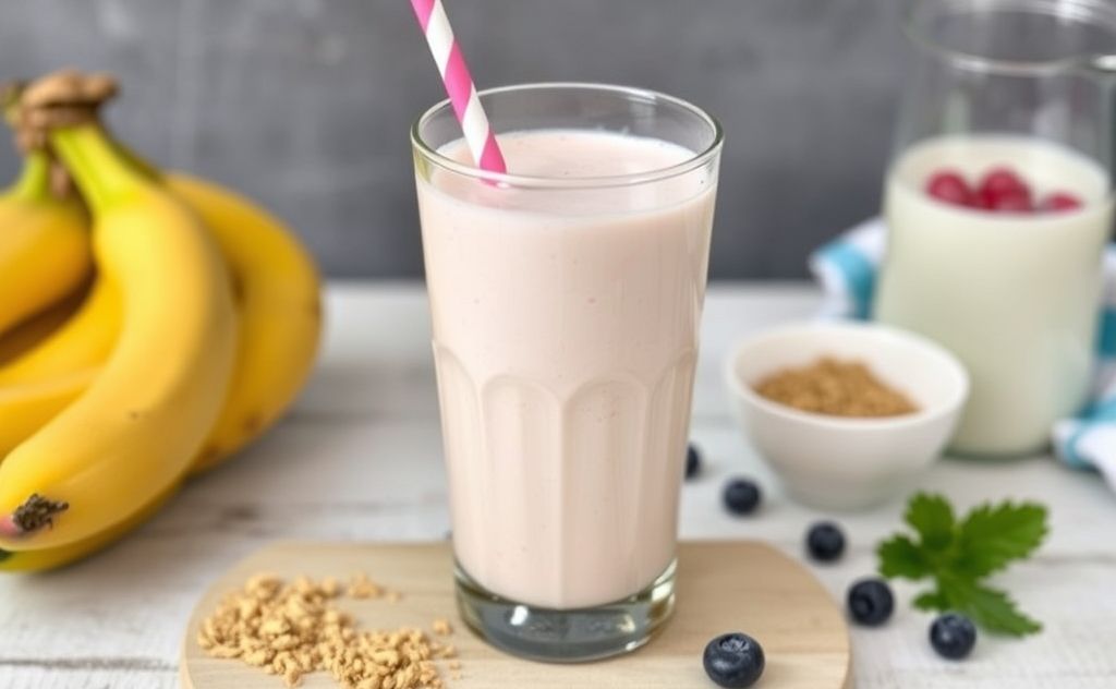 Lactose-free milkshake with Nutribullet delight