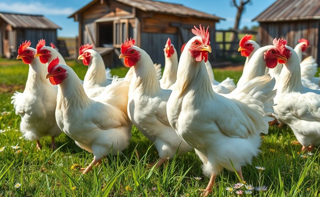 Large white egg laying chickens breeds