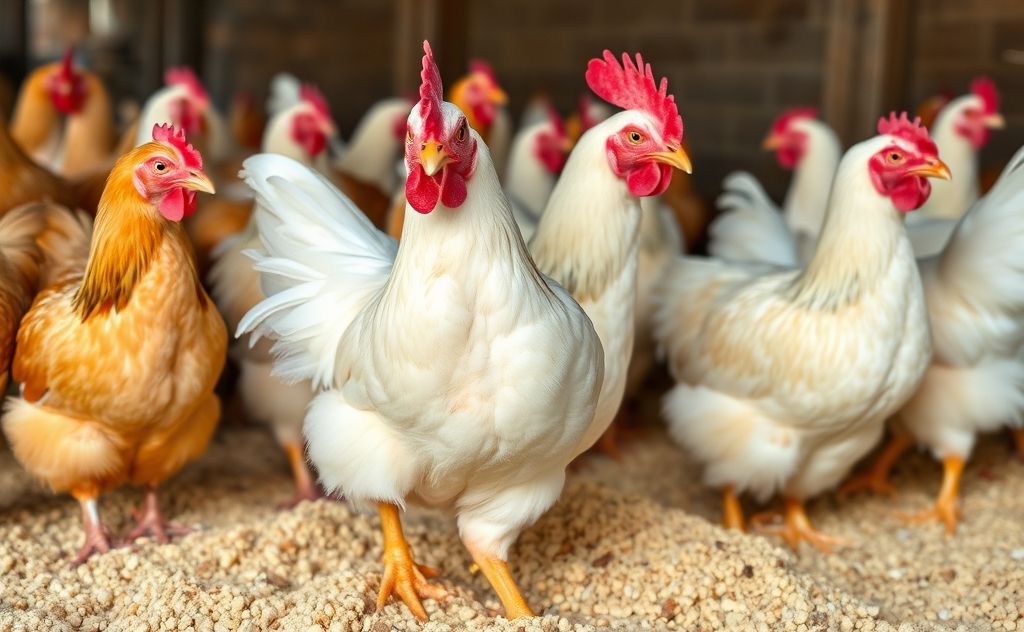 Layer mash feed for healthy productive chickens
