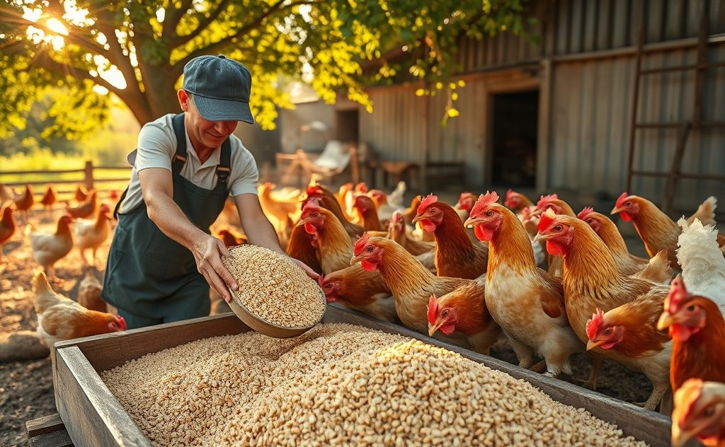 Laying mash for healthy productive chickens