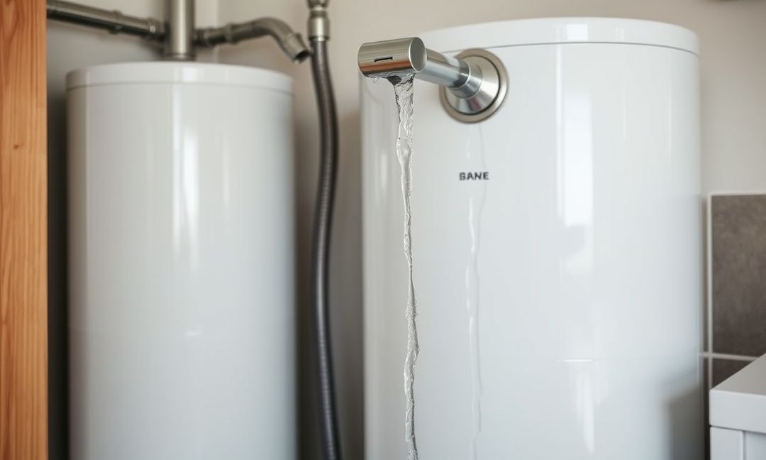 new navern boiler when hesting goes off apperas to leakbwatercwhy
