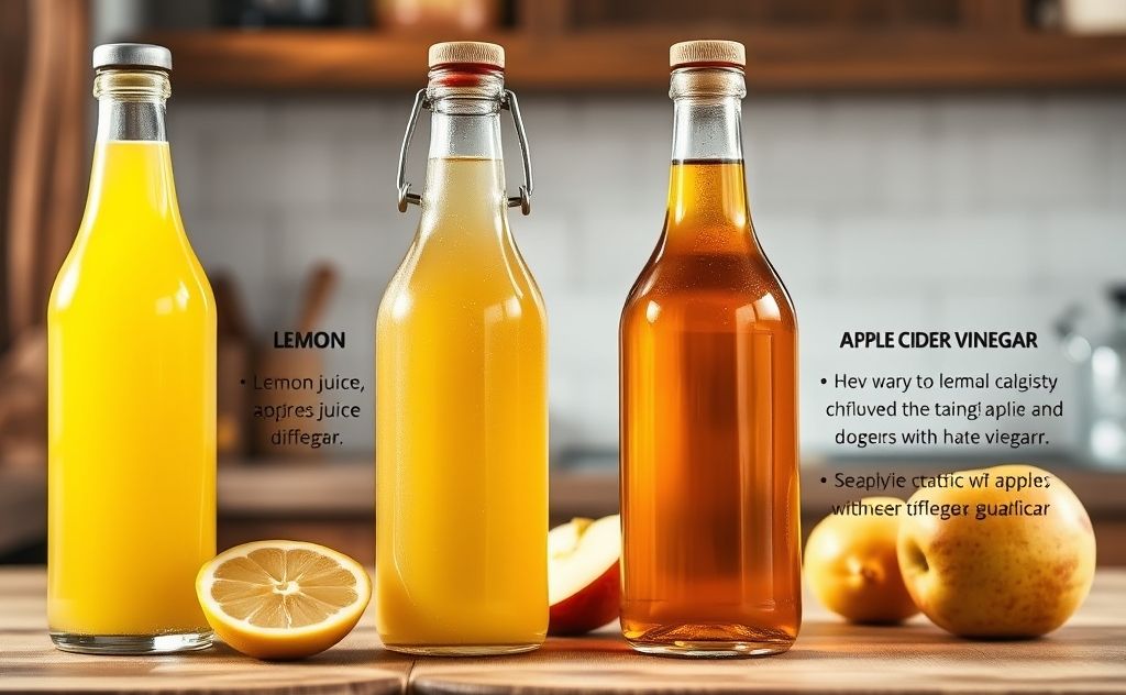 Lemon juice and apple cider vinegar differences