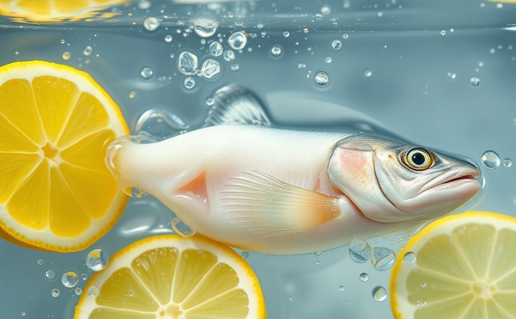 Lemon juice effect on fish bones in water