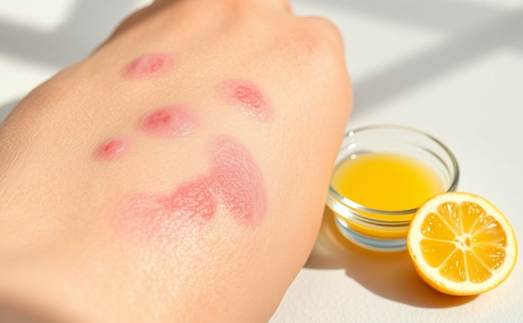 Lemon juice effects on psoriasis skin health