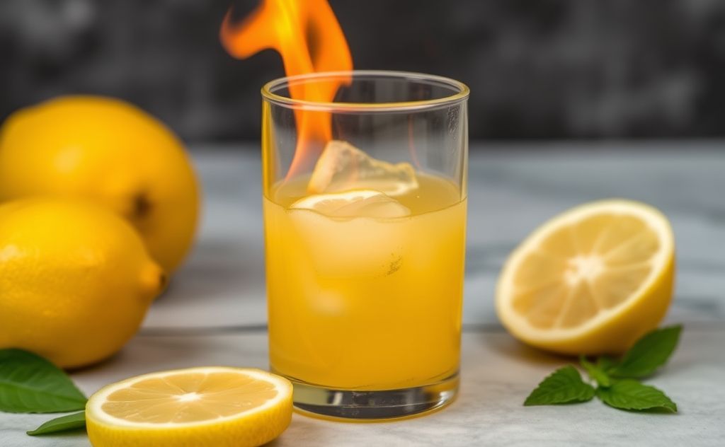 Lemon juice ignites curiosity about flammability