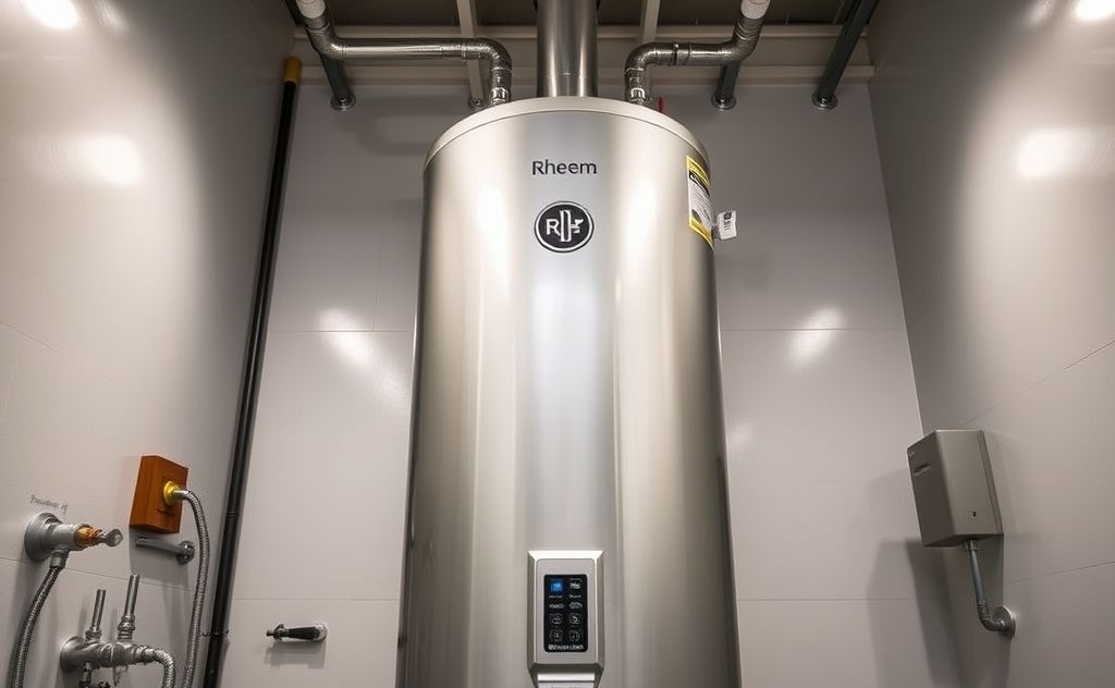 Light Rheem Classic Professional water heater