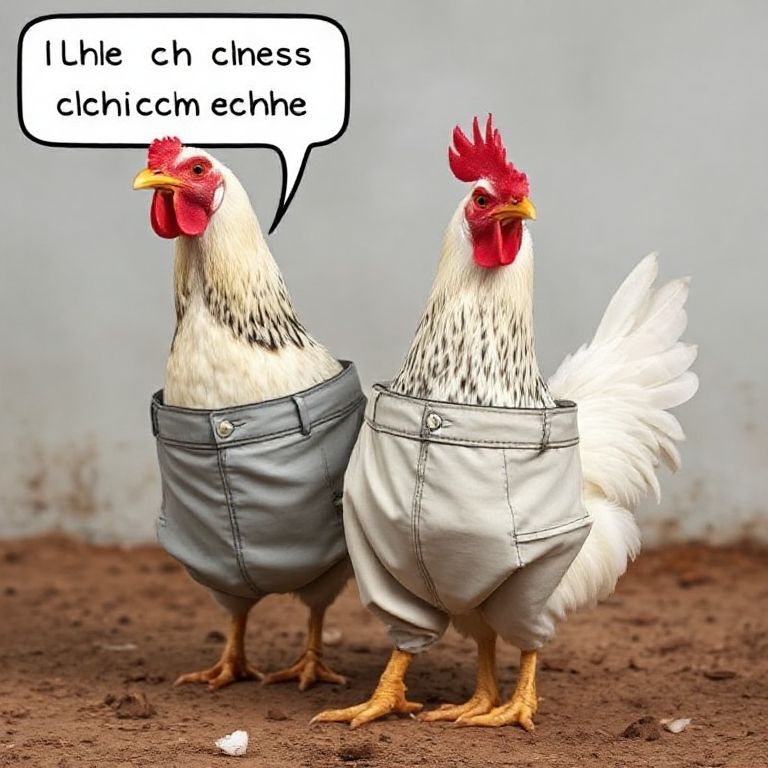 Chickens in pants