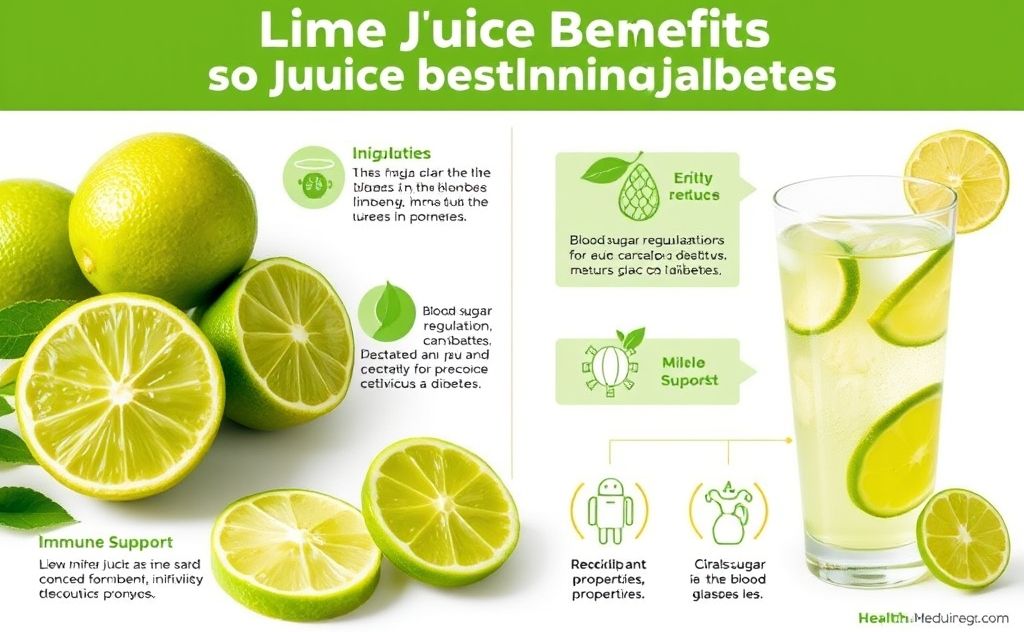 Lime juice benefits for diabetes management