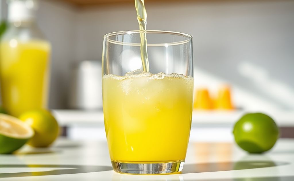 Lime juice changes color and smells sour