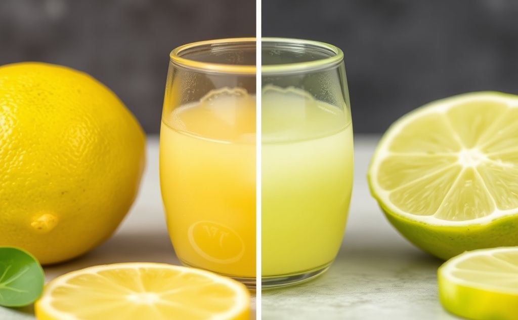 Lime juice color change and sour smell indicate spoilage