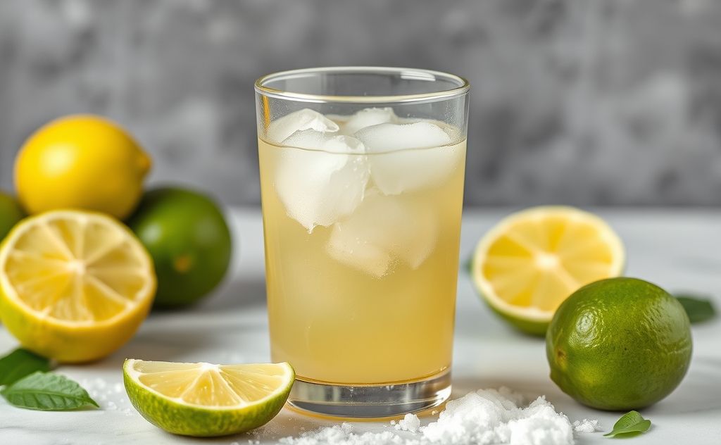 Lime juice with sugar content displayed prominently