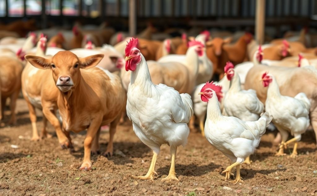 Livestock and poultry affected by temperature changes