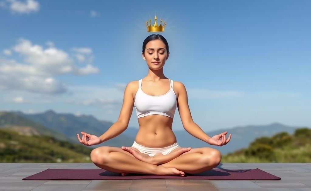 Lotus pose for crown chakra meditation