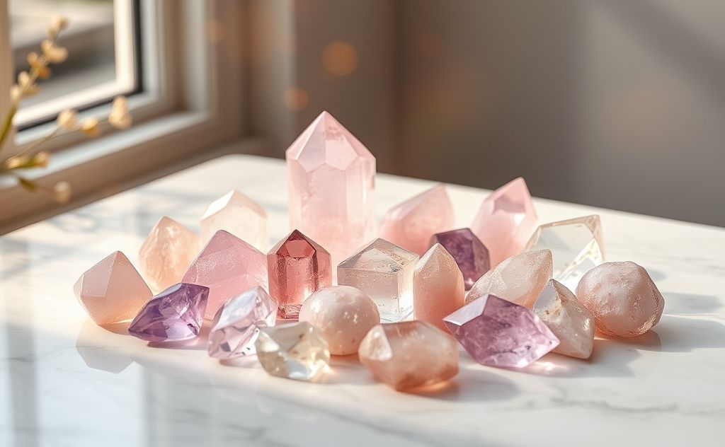 Love crystals for healing and attraction energy