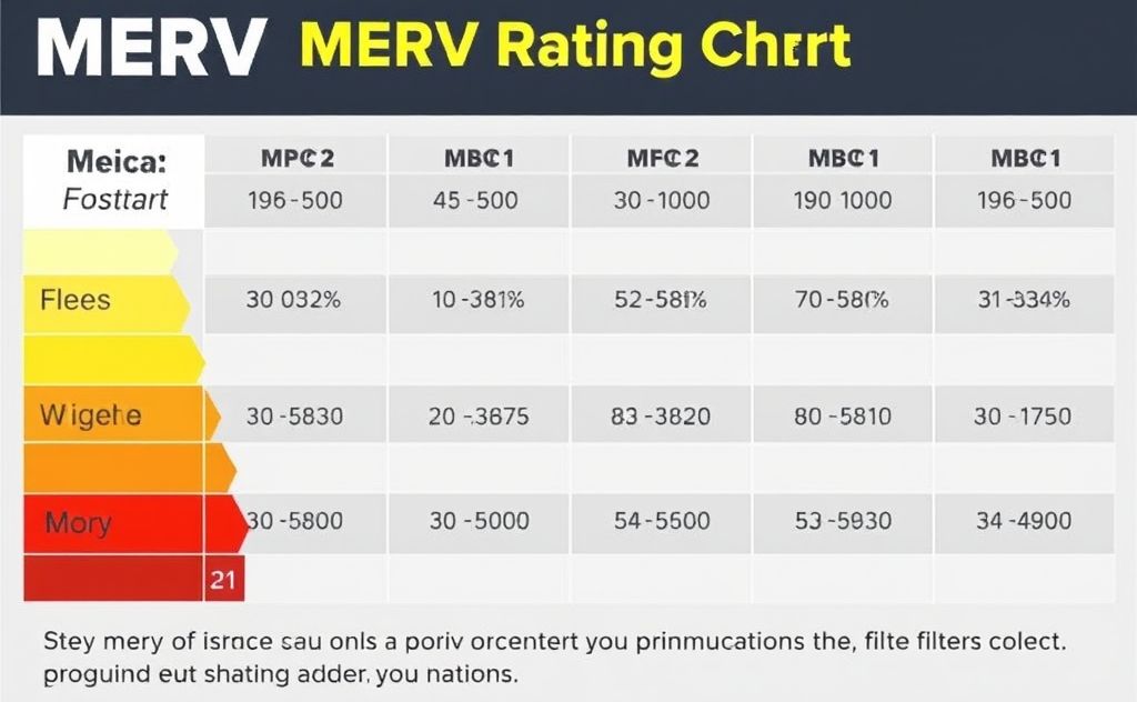 MERV rating chart with filter levels explained