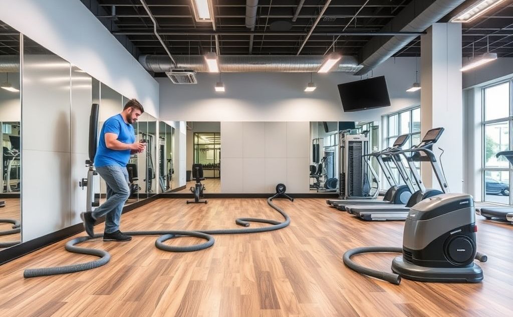 Maintenance savings with gym floor vacuums