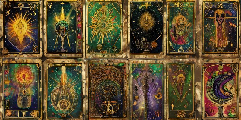 Major Arcana Tarot Cards with mystical symbols