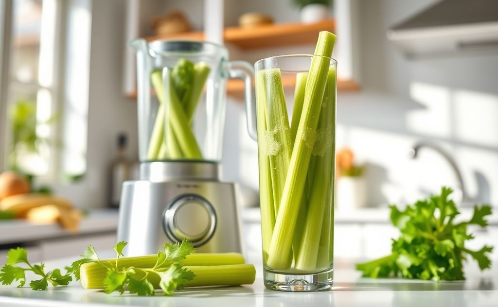 Make celery juice for acid reflux relief