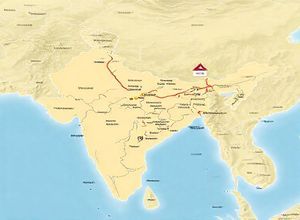 Map highlighting Siliguri Corridor strategic importance