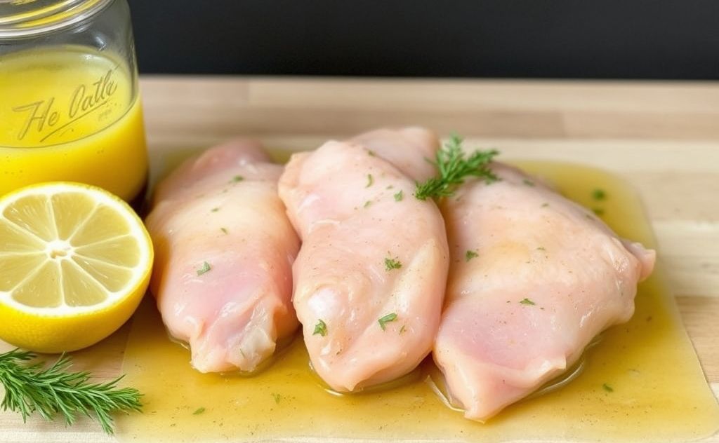 Marinate chicken in lemon juice overnight for flavor