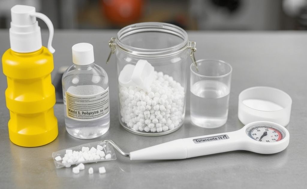 Materials for thermometer cleaning process