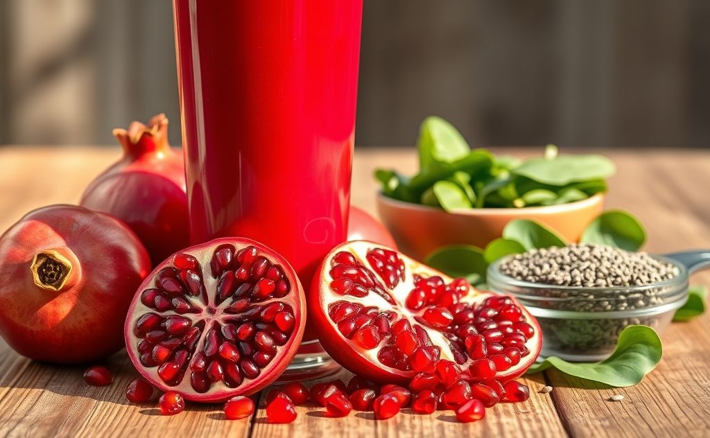 Maximize iron absorption pomegranate juice