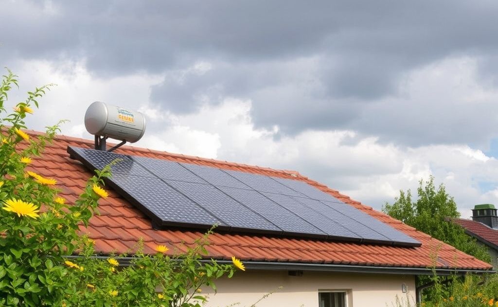 Maximize solar heater efficiency in cloudy weather