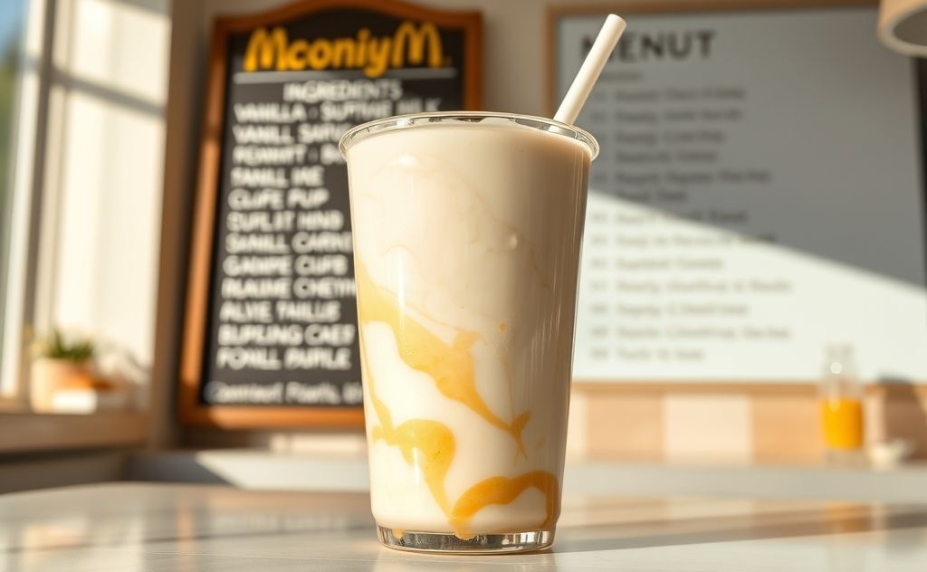 McDonald's morning milkshake ingredients list