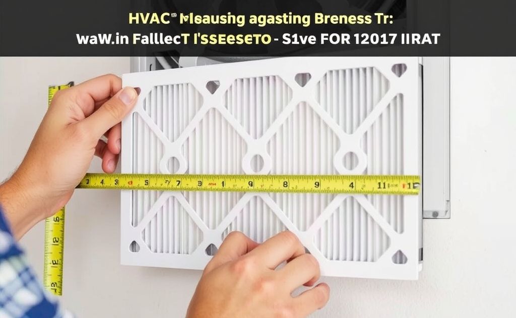Measuring HVAC filter size for best fit