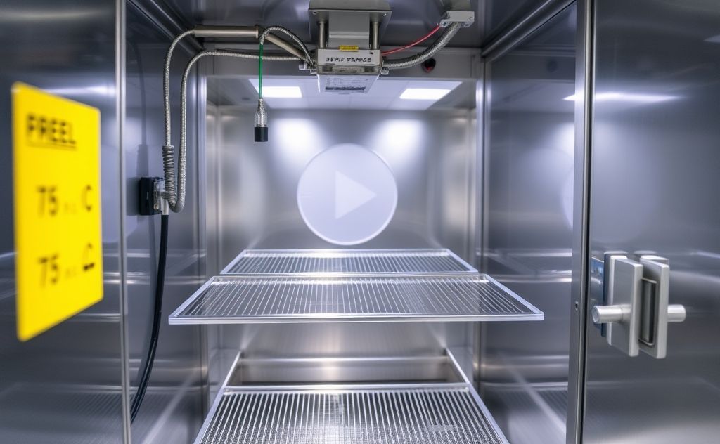 Medical equipment sterilization with temperature sensors