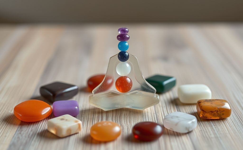 Meditate with chakra stones for balance and energy