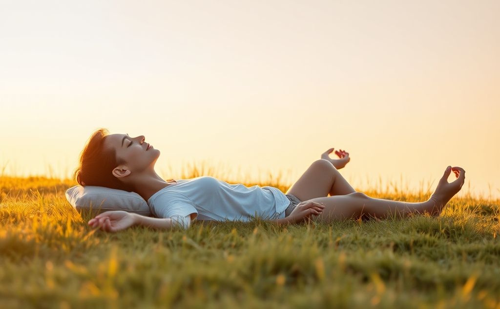 Meditating while lying down enhances relaxation and focus