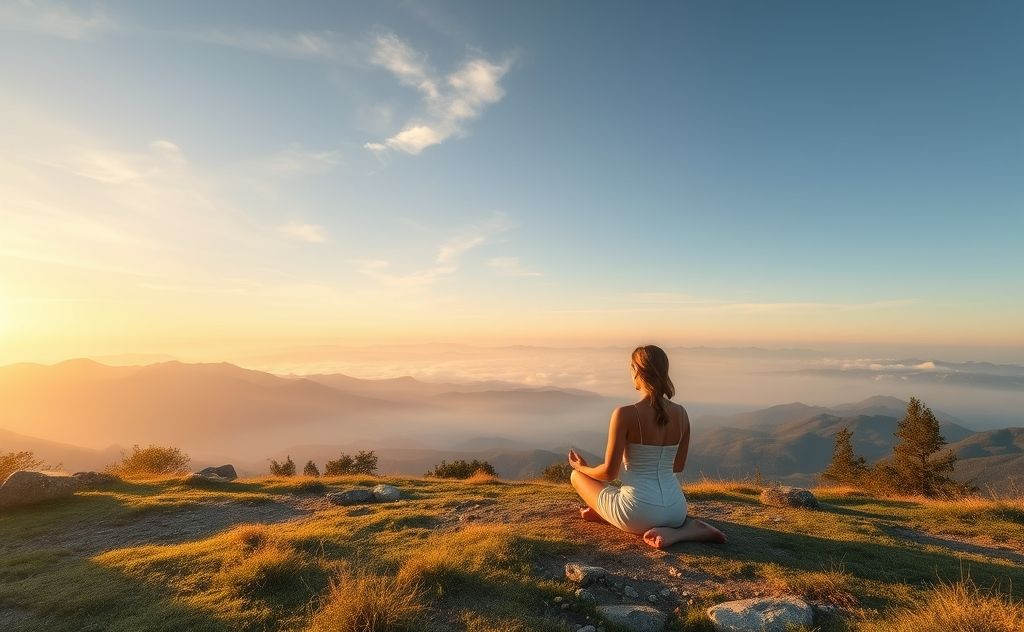Meditation scene in a serene Spiritfarer setting