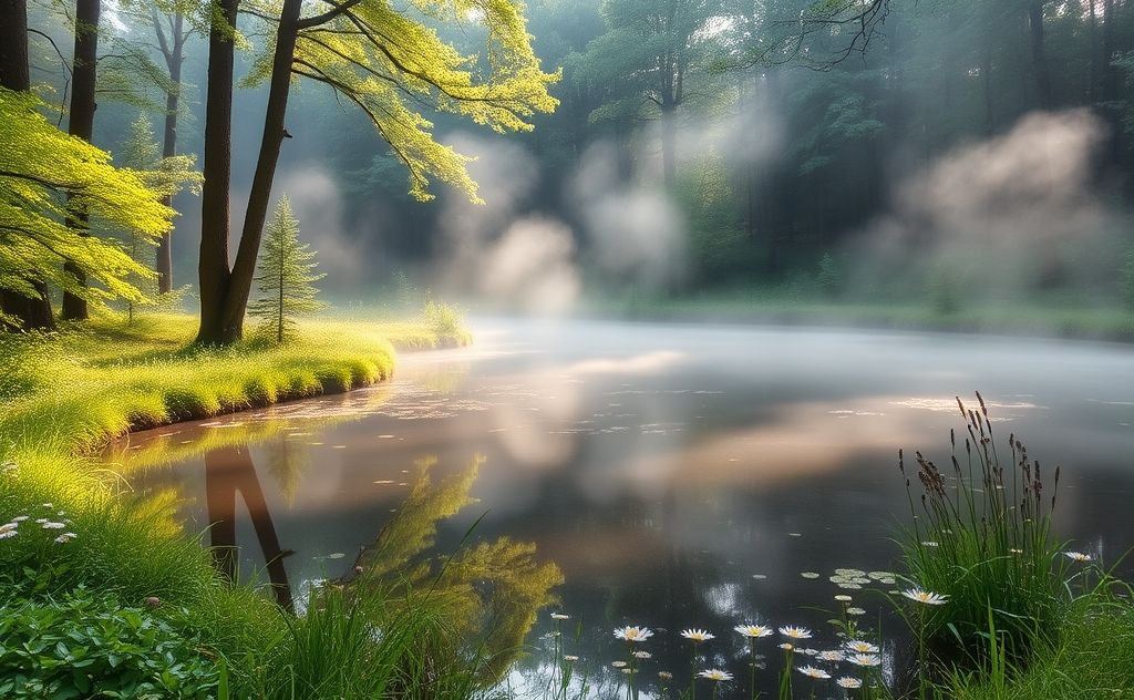 Mental clarity through serene nature scenes