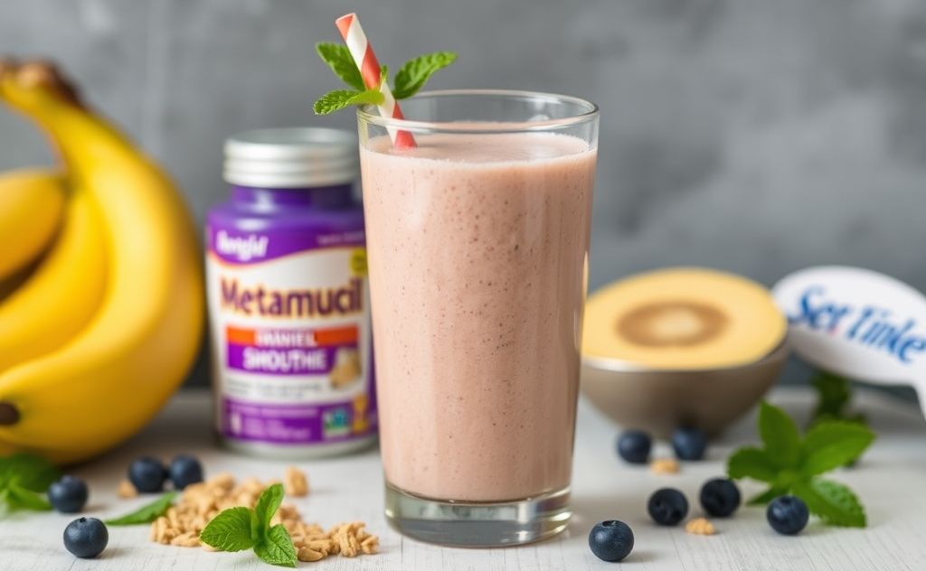 Metamucil blended in a refreshing smoothie