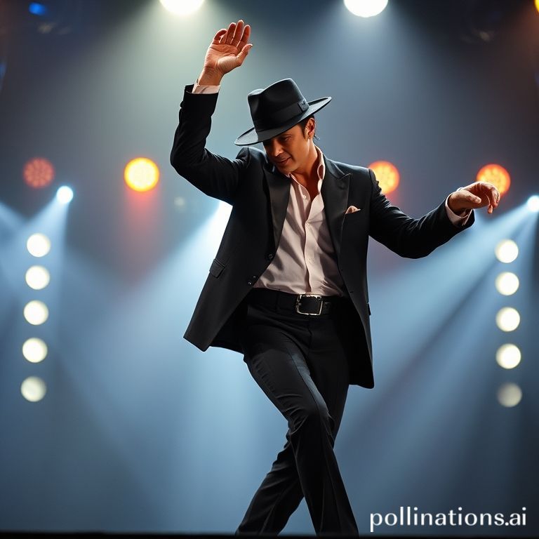 Michael Jackson in an iconic dance pose