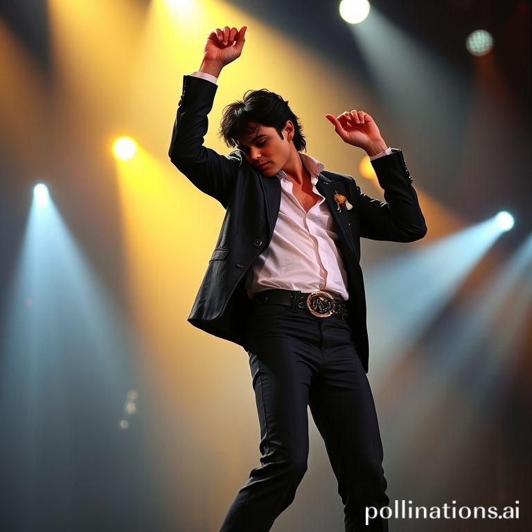 Michael Jackson performing on stage